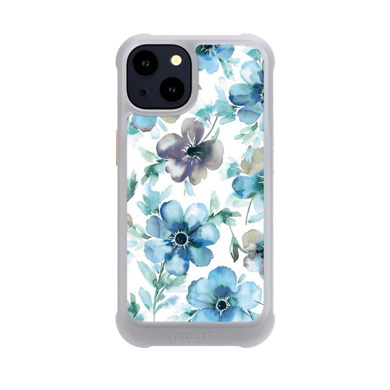 iPhone 14 NIVOmax Blue Flower Pattern Trendy