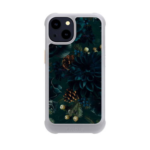 Apple iPhone 14 NIVOmax Blumenmuster Grün und Blau