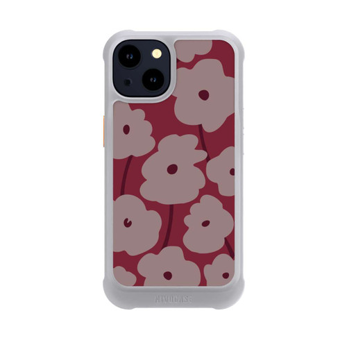 Apple iPhone 14 NIVOmax Minimalistische Blumen Bordeaux