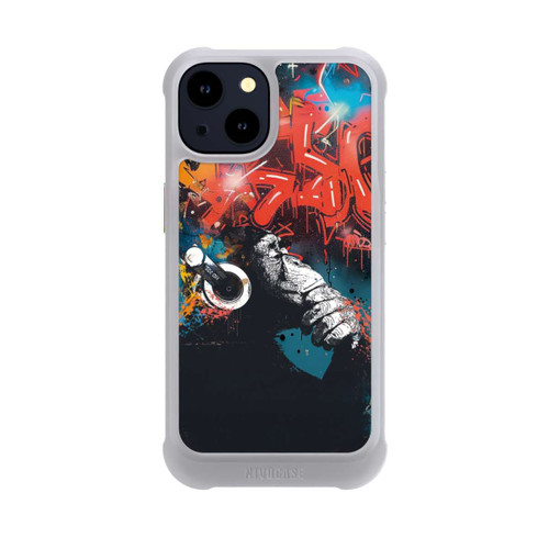 Apple iPhone 14 NIVOmax Affe Stereo Kopfhörer Graffiti Street Art