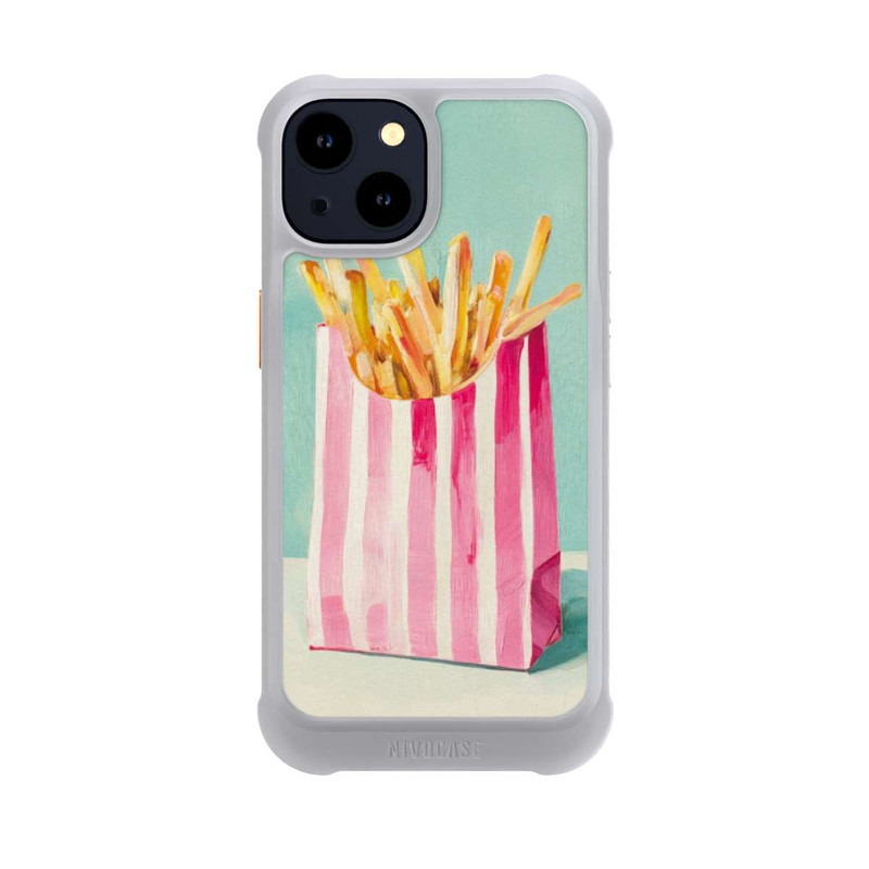 iPhone 14 NIVOmax Retro Pommes Blau Watercolor