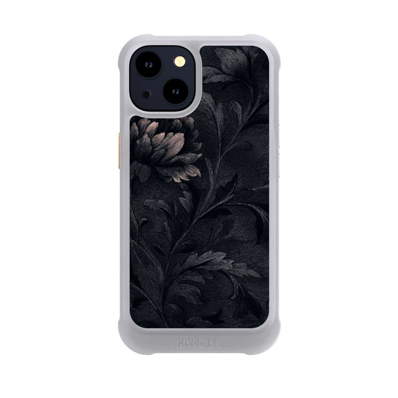 iPhone 14 NIVOmax Dunkles Blumenmuster Vintage