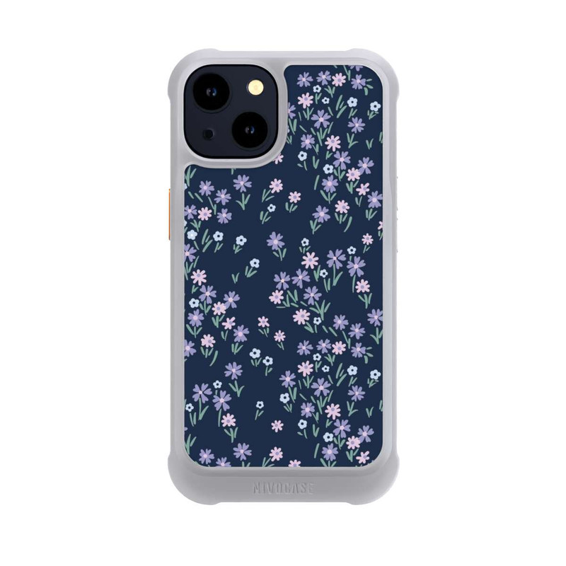 iPhone 14 NIVOmax Dark Blue Floral Theme