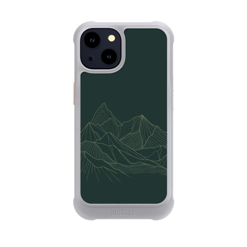 Apple iPhone 14 NIVOmax Berg Line Art Grün