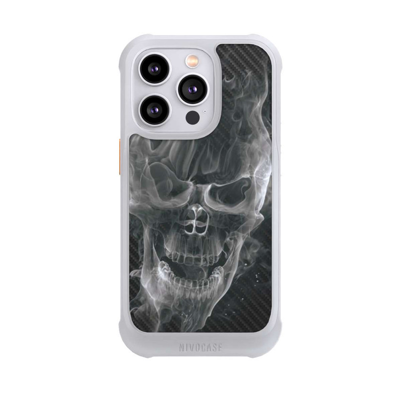 iPhone 14 Pro NIVOmax Crâne Fumée Carbone