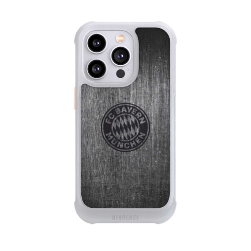 Apple iPhone 14 Pro NIVOmax Metalllook FCB Logo einfarbig