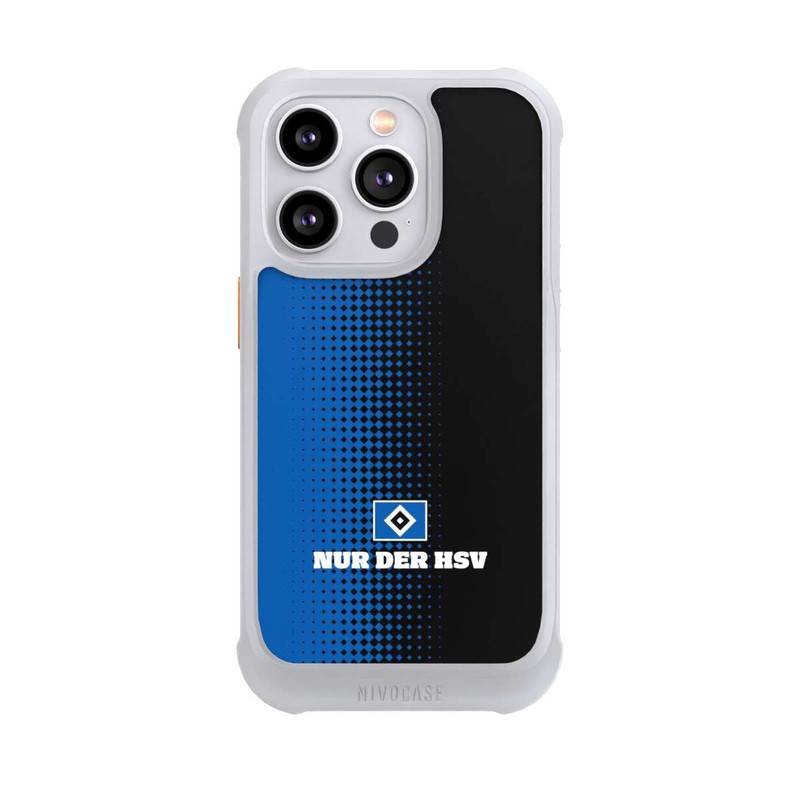 iPhone 14 Pro NIVOmax Nur der HSV - Rautenraster Schwarz