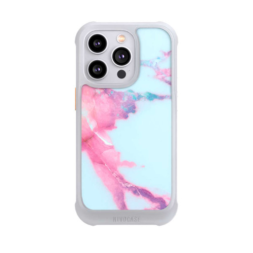 Apple iPhone 14 Pro NIVOmax Light Blue Iridescent Vein Marble