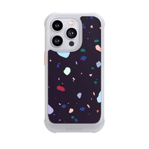 Apple iPhone 14 Pro NIVOmax Modern Dark Rounded Terrazzo