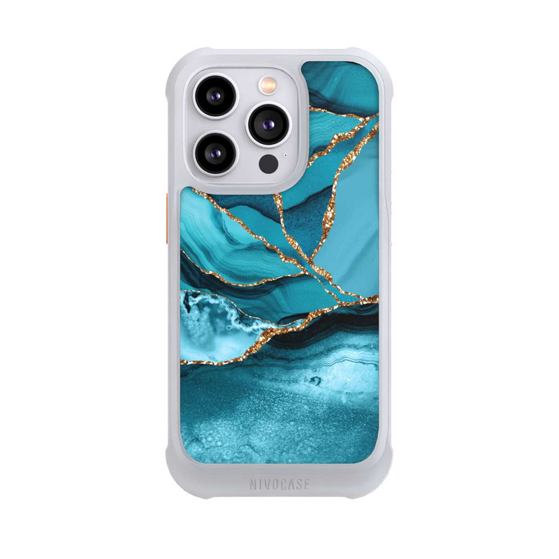 iPhone 14 Pro NIVOmax Ice Blue Marble Landscape