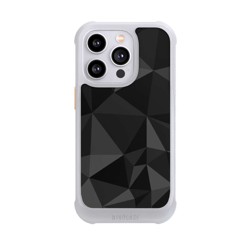 iPhone 14 Pro NIVOmax Polygon Pattern Black