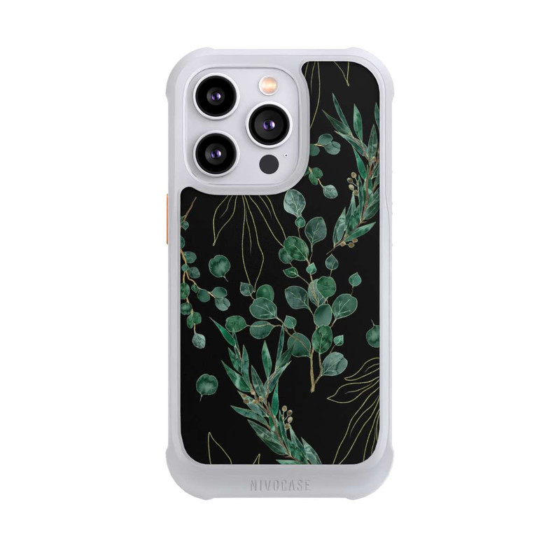 iPhone 14 Pro NIVOmax Eukalyptusblätter schwarz