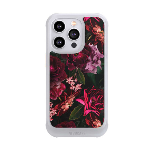 Apple iPhone 14 Pro NIVOmax Dunkle romantische Vintage Rosen und Pfingstrosen