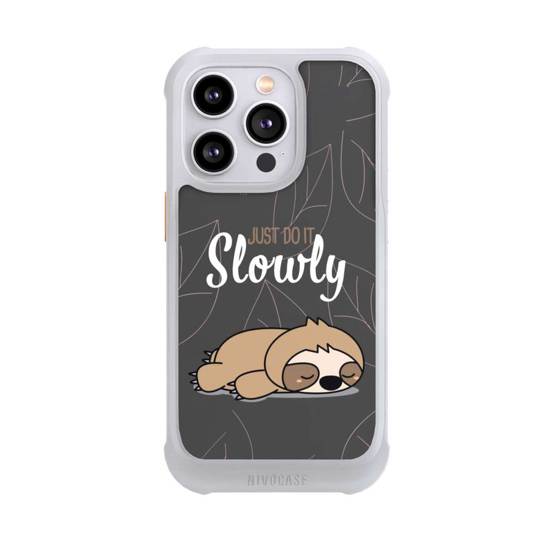 iPhone 14 Pro NIVOmax Just Do It Slowly Sloth Grey