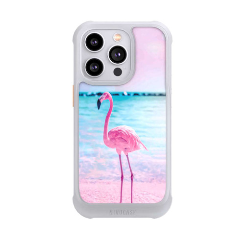 Apple iPhone 14 Pro NIVOmax Rosa Flamingo am Meer