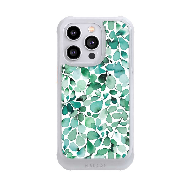 iPhone 14 Pro NIVOmax Aquarellmuster Blätter