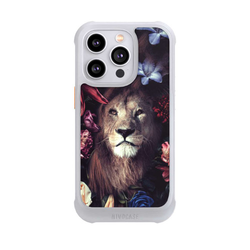 Apple iPhone 14 Pro NIVOmax Löwe Blumenrahmen