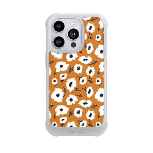 Apple iPhone 14 Pro NIVOmax Blumenmuster Ocker