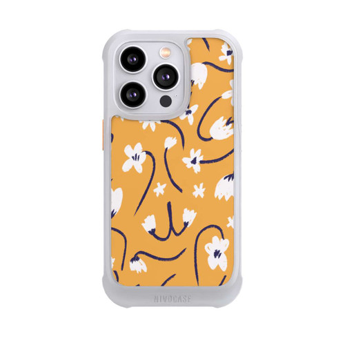 Apple iPhone 14 Pro NIVOmax Kleine Blumen Muster Gelb