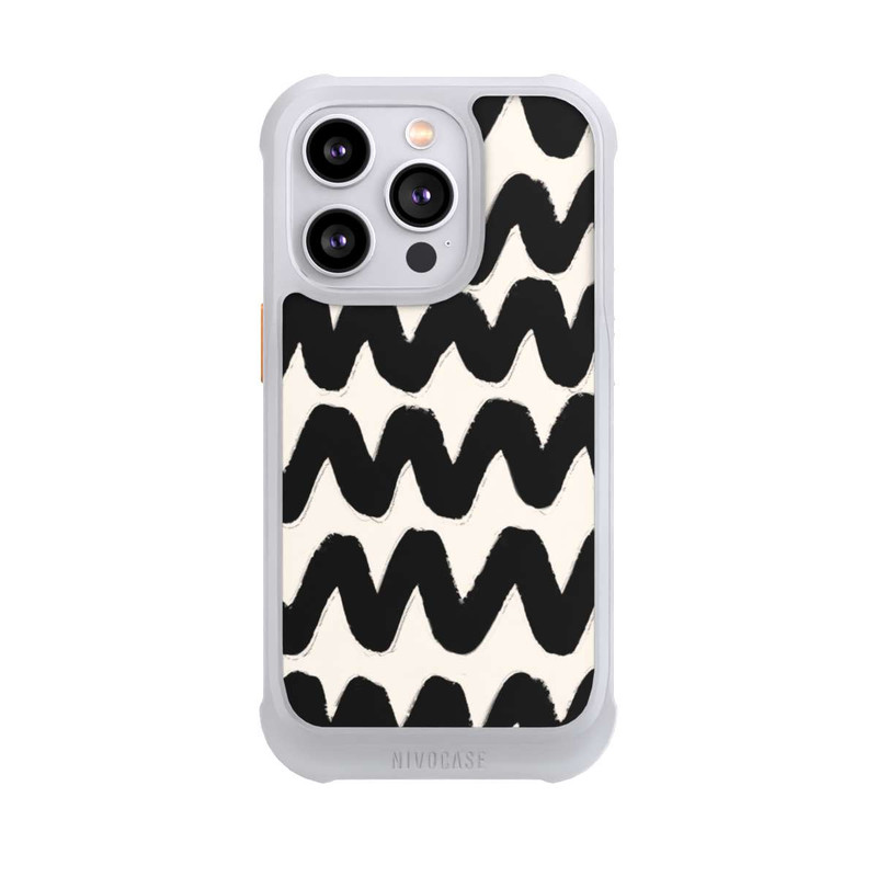 iPhone 14 Pro NIVOmax Schwarzes Wellenmuster