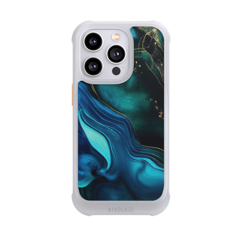 Apple iPhone 14 Pro NIVOmax Encre bleue et dorée avec IA