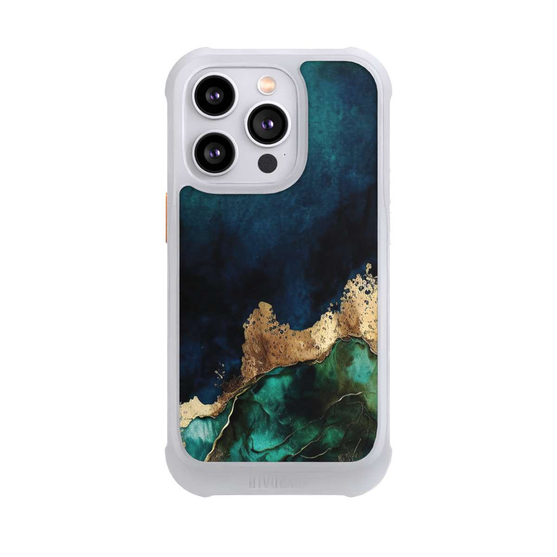 iPhone 14 Pro NIVOmax Bleu pétrole avec or