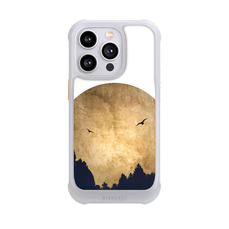 iPhone 14 Pro NIVOmax Deux oiseaux et la lune