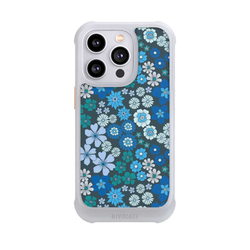 Apple iPhone 14 Pro NIVOmax Blue Flowers DeinDesign
