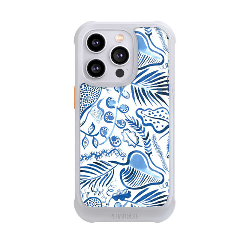 Apple iPhone 14 Pro NIVOmax Tropical Forest Leaves Blue