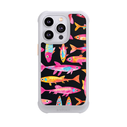 Apple iPhone 14 Pro NIVOmax Funky bunte Fisch Parade mit KI