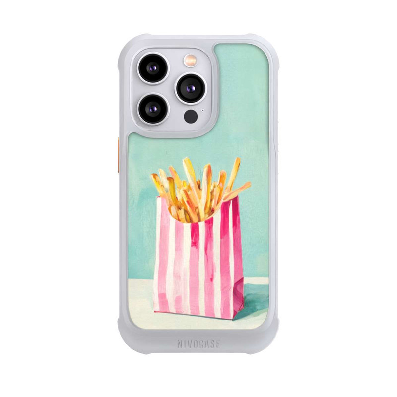 iPhone 14 Pro NIVOmax Retro Pommes Blau Watercolor