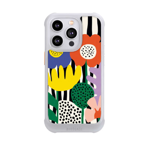 Apple iPhone 14 Pro NIVOmax Flowers Striped Background