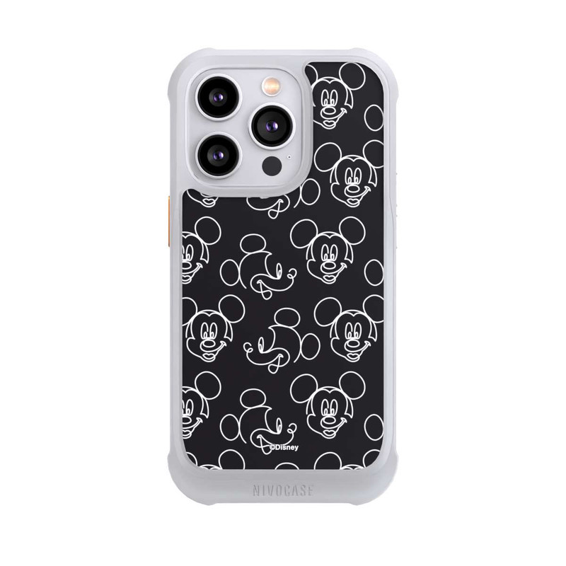 iPhone 14 Pro NIVOmax Disney Mickey Muster Schwarz