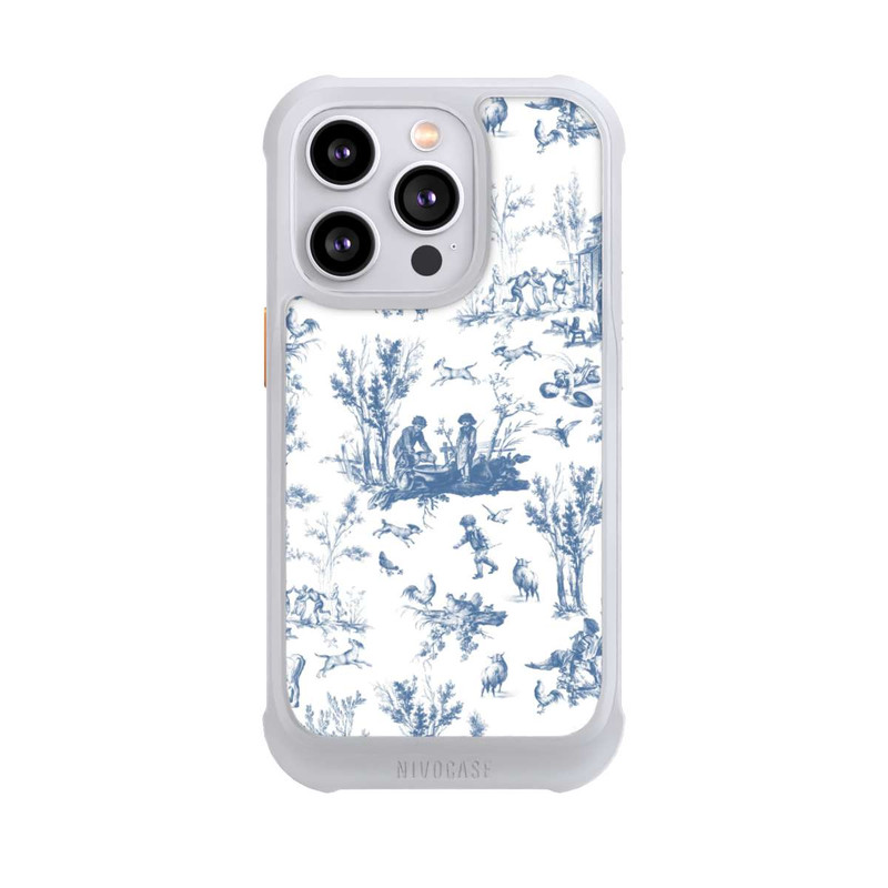 iPhone 14 Pro NIVOmax Blaue Landschaft Vintage Chinoiserie Pattern