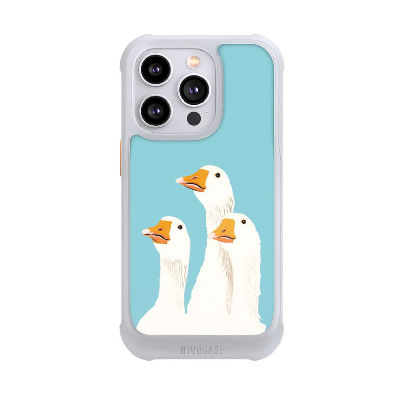 iPhone 14 Pro NIVOmax Three Geese Light Blue with AI