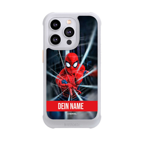 Apple iPhone 14 Pro NIVOmax Spiderman Webs in Action Personalisierbar