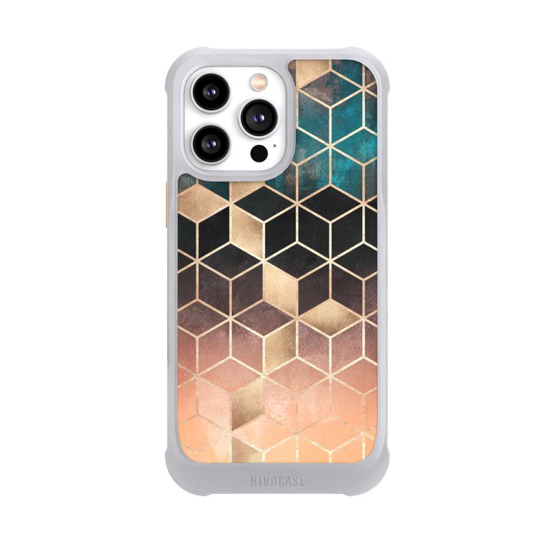 iPhone 14 Pro Max NIVOmax Ombre Traum Würfel Gold Druck