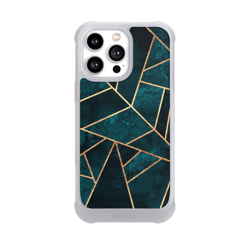 Apple iPhone 14 Pro Max NIVOmax Tief Blaugrün Stein Gold Druck