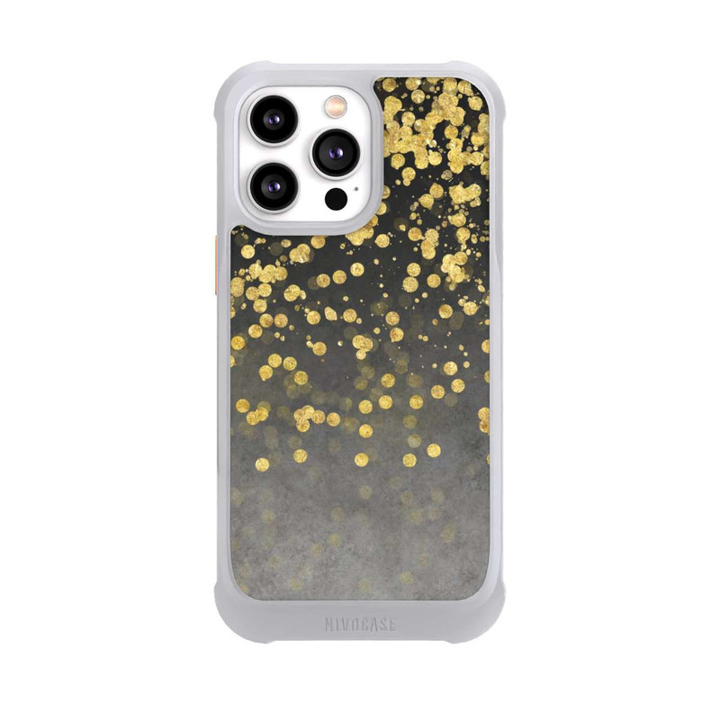 iPhone 14 Pro Max NIVOmax Pluie glamoureuse dorée