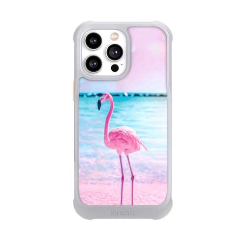 Apple iPhone 14 Pro Max NIVOmax Rosa Flamingo am Meer