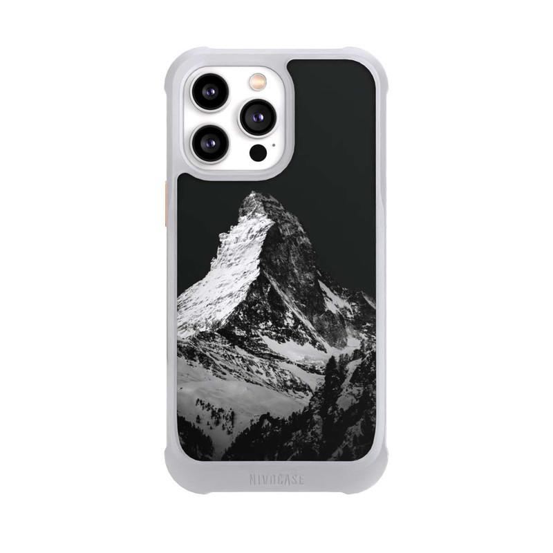 iPhone 14 Pro Max NIVOmax Snow Capped Mountains grey