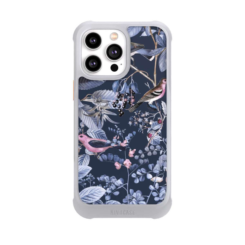 iPhone 14 Pro Max NIVOmax Oiseaux et Baies Bleu