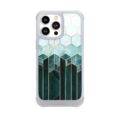 Apple iPhone 14 Pro Max NIVOmax Blaugrüne Sechsecke