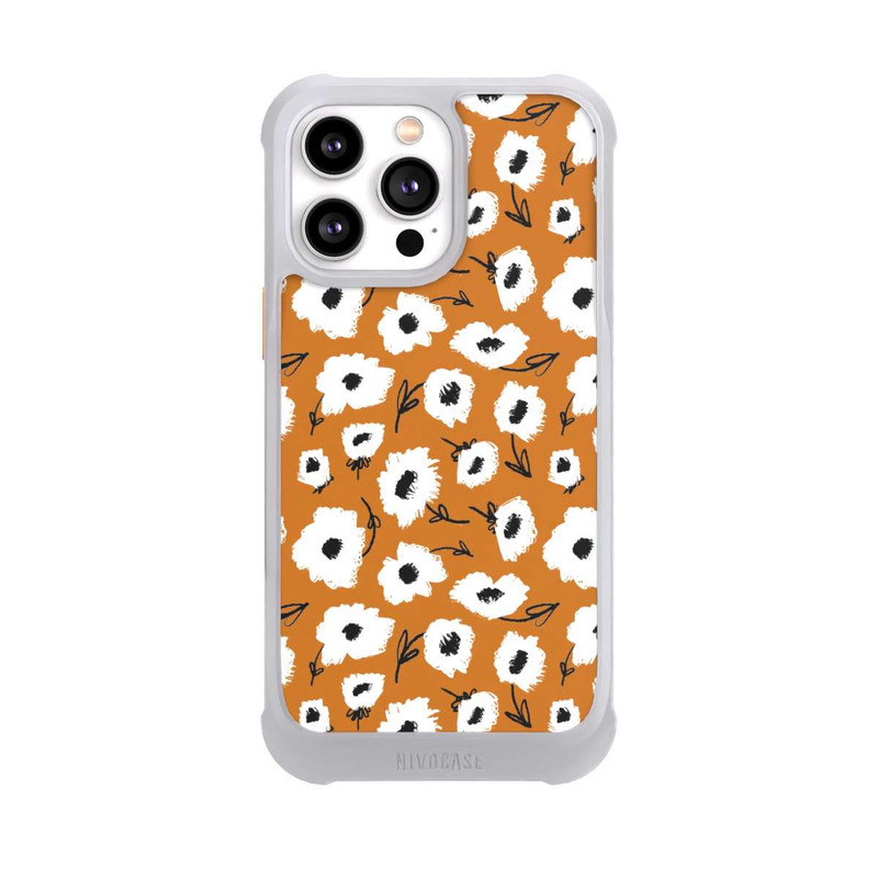 iPhone 14 Pro Max NIVOmax Blumenmuster Ocker