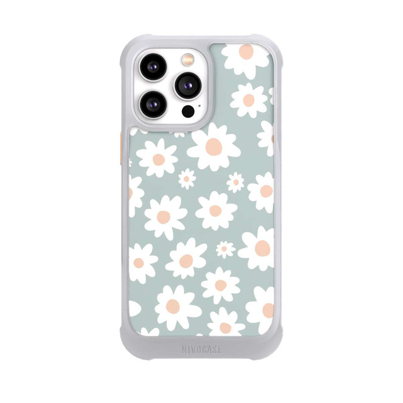 iPhone 14 Pro Max NIVOmax Gänseblümchen Muster grün