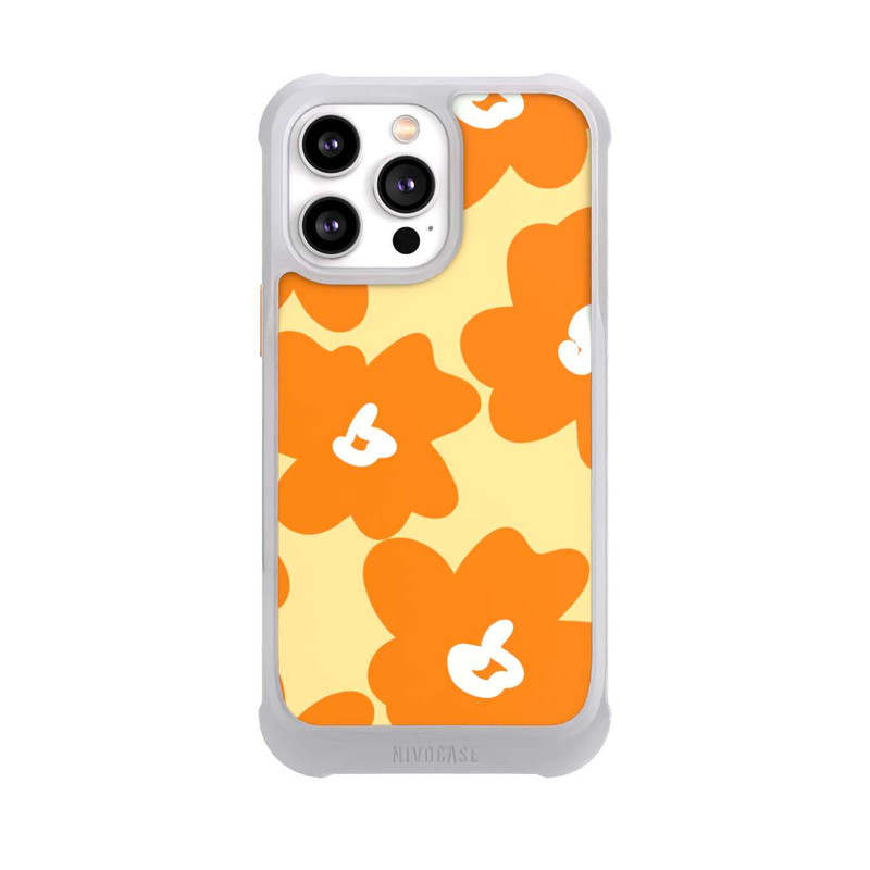 iPhone 14 Pro Max NIVOmax Retro floral pattern Päivi yellow orange