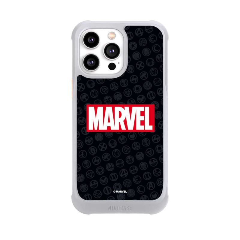 iPhone 14 Pro Max NIVOmax Marvel Logo Noir Rouge