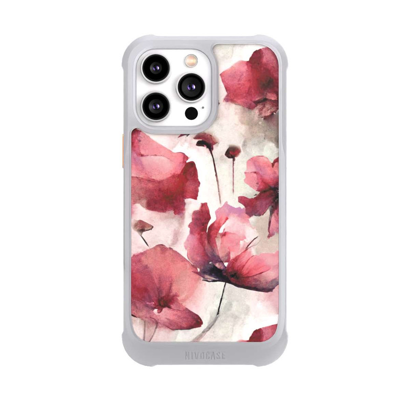 iPhone 14 Pro Max NIVOmax Wilde Mohnblumen Aquarell mit KI
