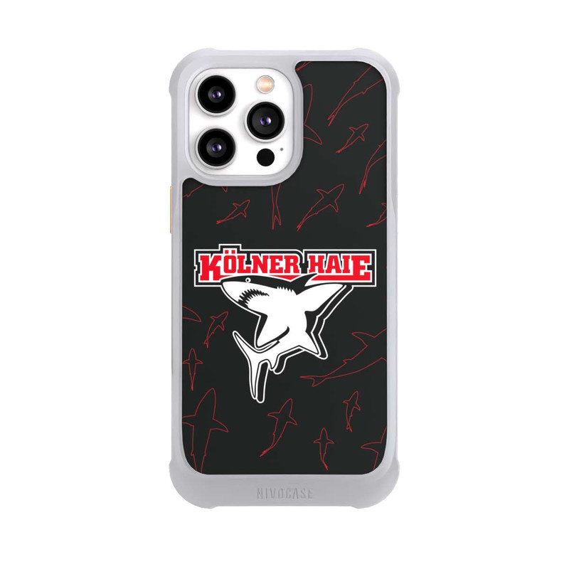 iPhone 14 Pro Max NIVOmax Haie Muster Rot