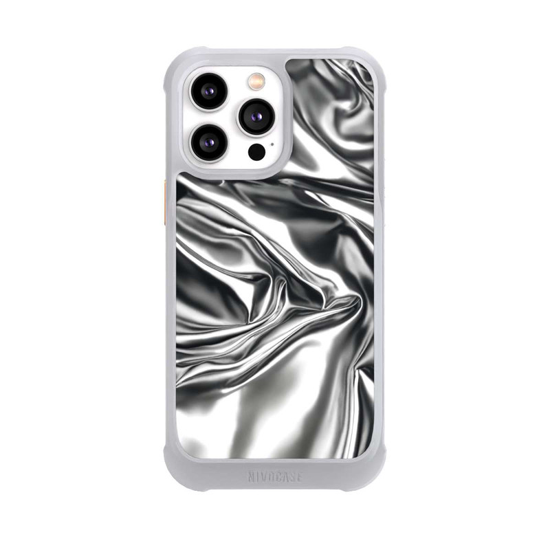 iPhone 14 Pro Max NIVOmax Shiny Chrome Silver avec IA